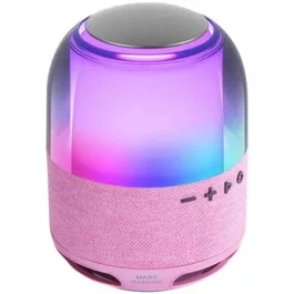 Mars Gaming Altavoz Bluetooth RGB MS-Flow 360° Rosa 15W Bluetooth 5.3 MicroSD Iluminación RGB 360° Batería 2000mAh